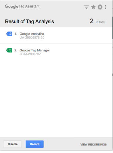 Tag Analysis